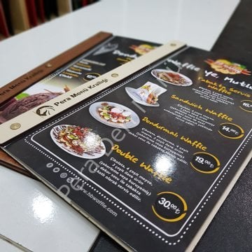 Vidalı Ahşap Menü Kabı