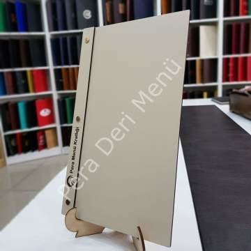 Vidalı Ahşap Menü Kabı